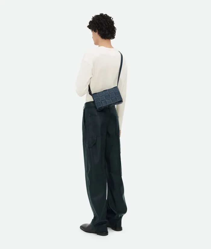 Men Bottega Veneta Crossbody Cassette Deep Bluenatural