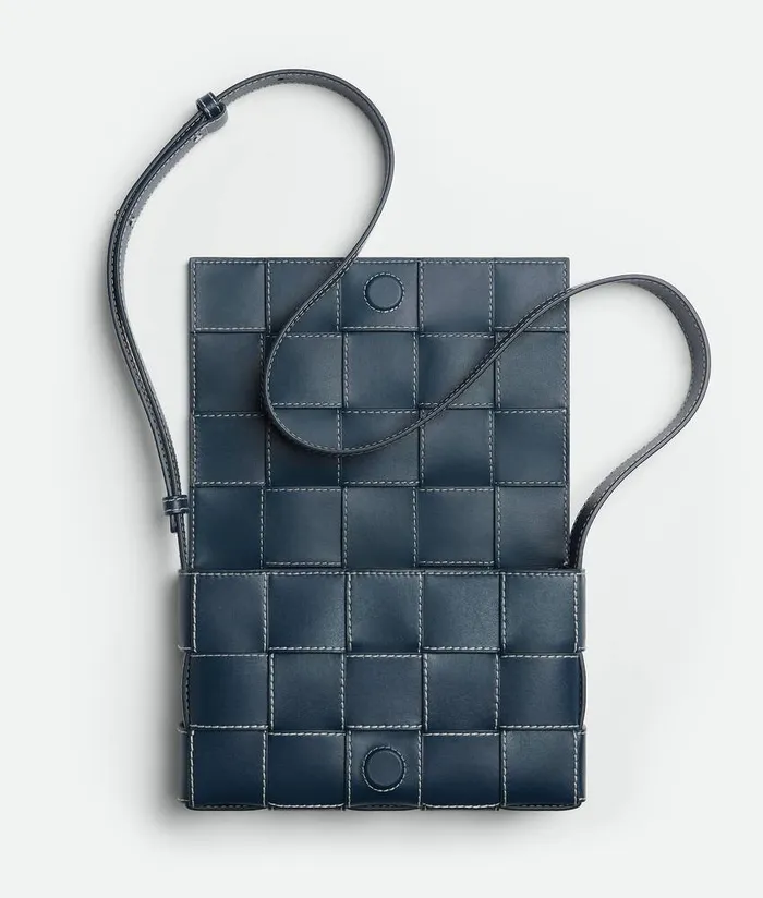 Men Bottega Veneta Crossbody Cassette Deep Bluenatural