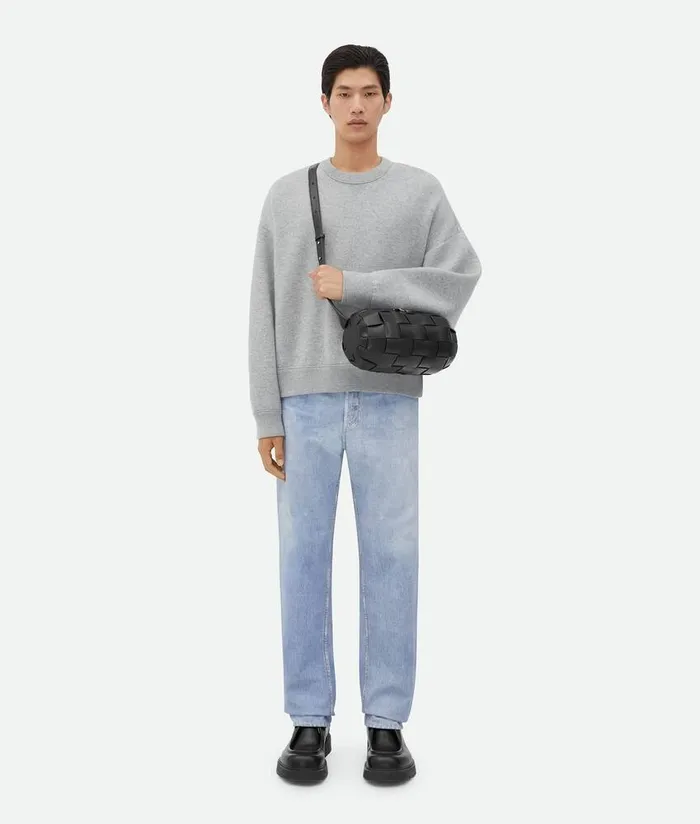 Men Bottega Veneta Crossbody Small Boombox Black