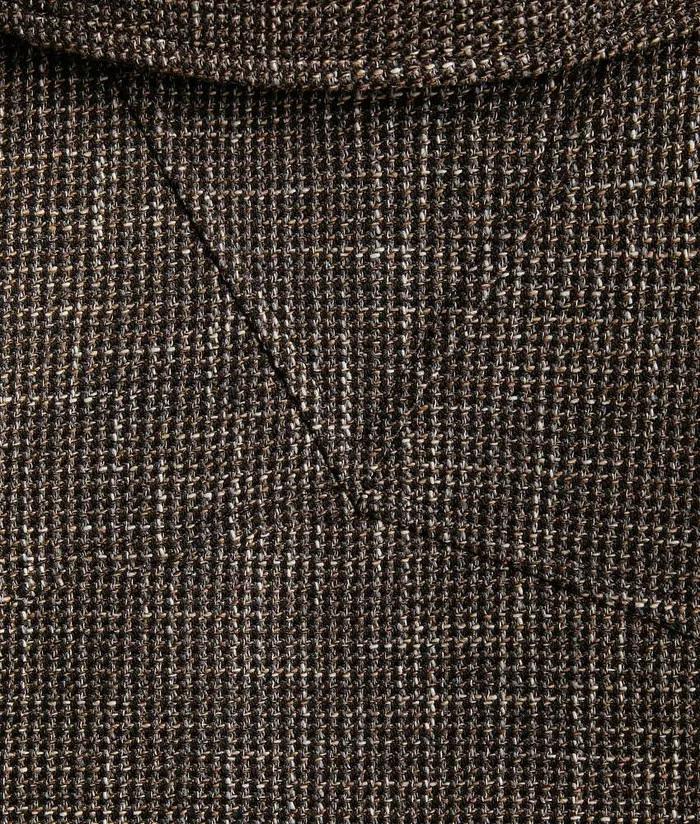 Men Bottega Veneta Jackets Wool And Cotton Pied De Poule Blouson Blackcharcoalcamel