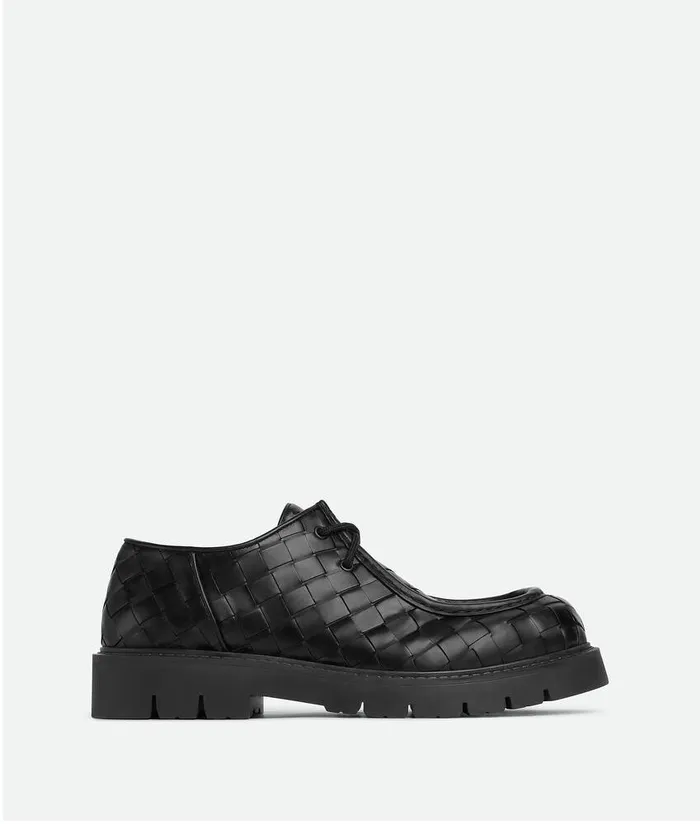 Men Bottega Veneta LaceUps Haddock LaceUp Shoe Black