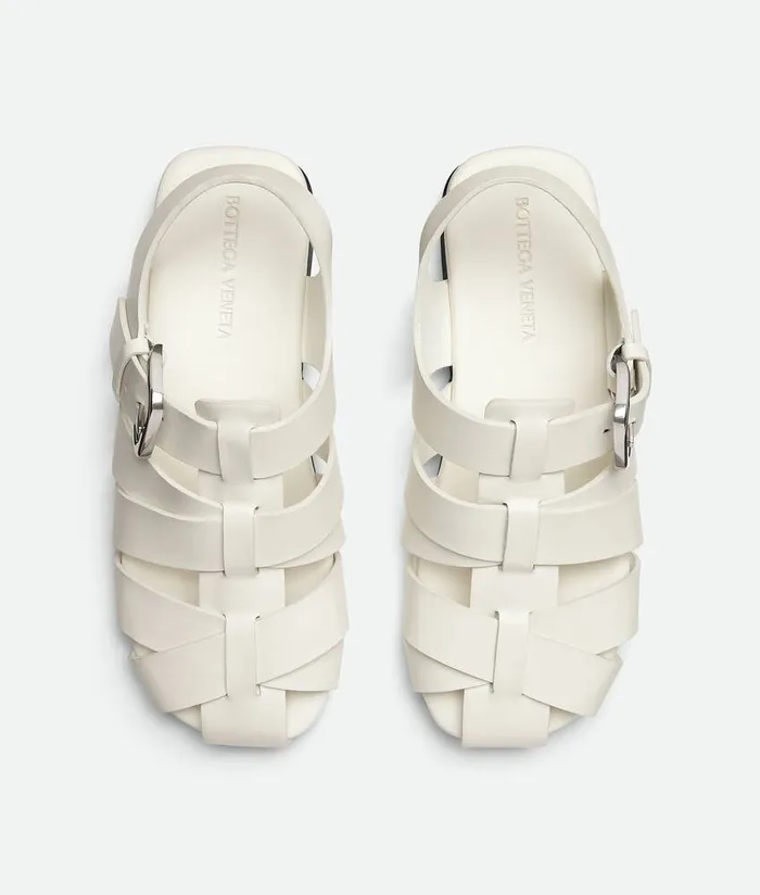 Men Bottega Veneta Sandals Alfie Sandal White