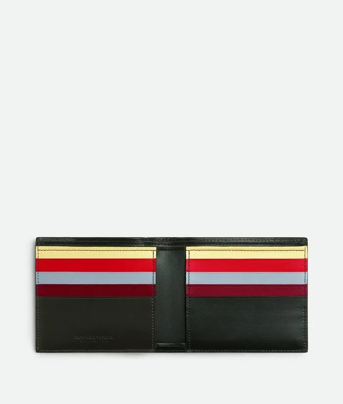 Men Bottega Veneta Small Wallets Intrecciato BiFold Wallet Dark Greendark Redicedeep Redpineapple