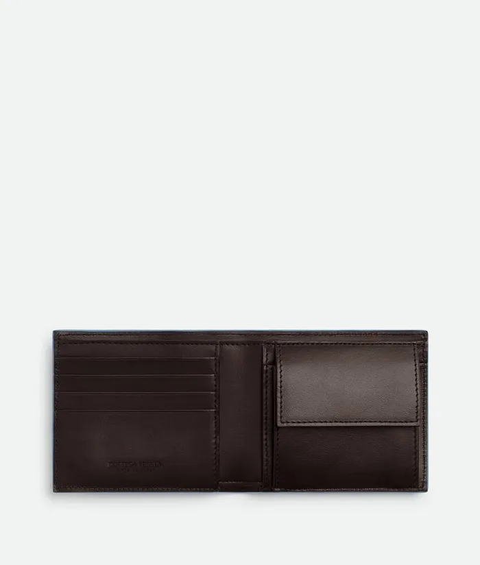 Men Bottega Veneta Small Wallets Intrecciato BiFold Wallet With Coin Purse Fondantice