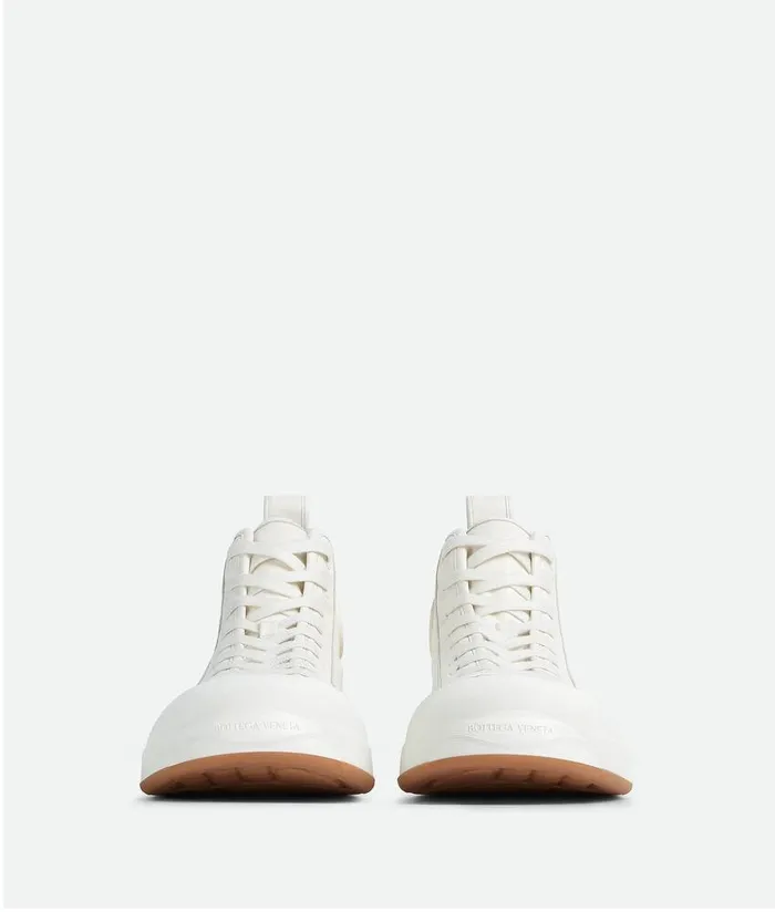 Men Bottega Veneta Sneakers Vulcan Leather Sneaker Optic White