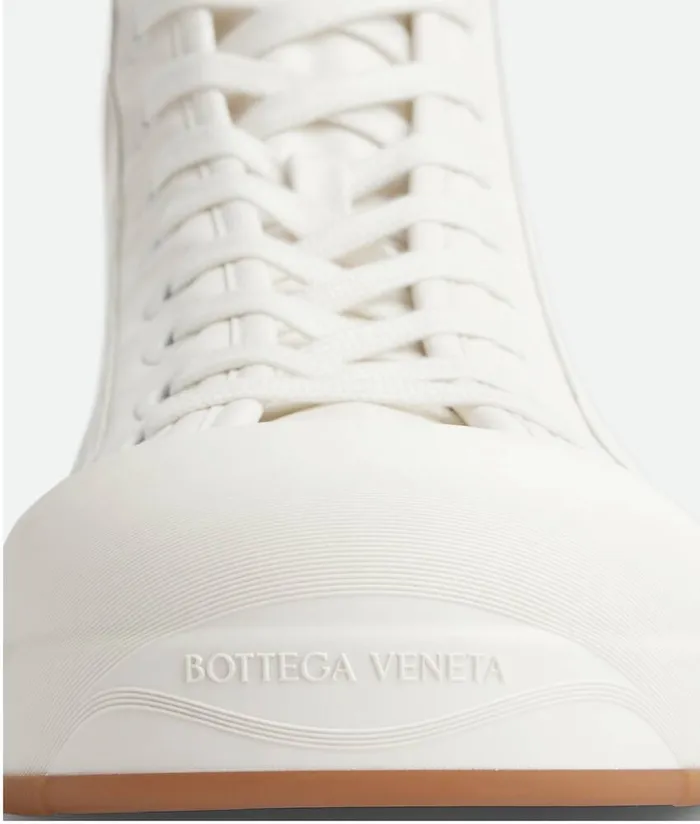 Men Bottega Veneta Sneakers Vulcan Leather Sneaker Optic White