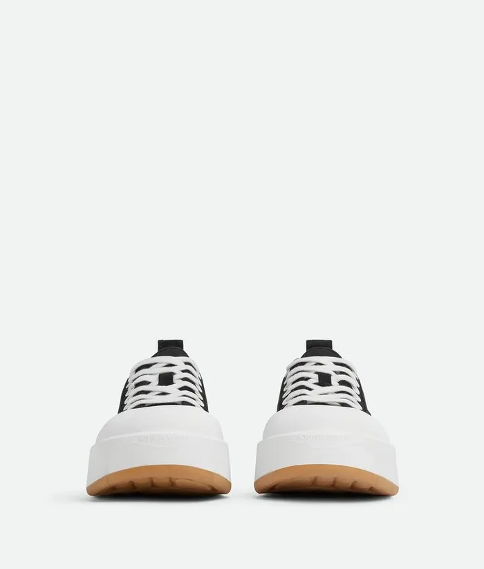Men Bottega Veneta Sneakers Vulcan Platform Sneaker Black White