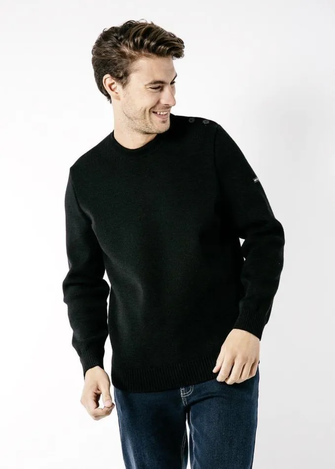 Men Breton Sweaters Saint James CANCALE Black