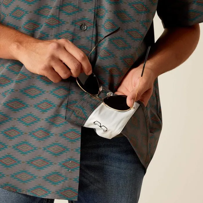 Men Button Down Shirts Ariat 360 AirFlow Classic Fit Shirt Grey Pinstripe Men Button Down Shirts Ariat 360 AirFlow Classic Fit Shirt Grey Pinstripe