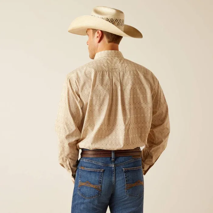 Men Button Down Shirts Ariat 360 AirFlow Classic Fit Shirt Simply Taupe Men Button Down Shirts Ariat 360 AirFlow Classic Fit Shirt Simply Taupe