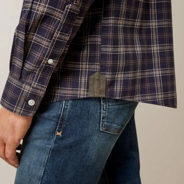 Men Button Down Shirts Ariat Clement Shirt Navy Plaid Men Button Down Shirts Ariat Clement Shirt Navy Plaid