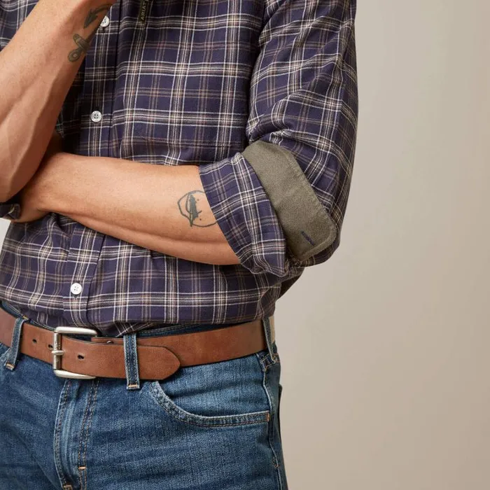 Men Button Down Shirts Ariat Clement Shirt Navy Plaid Men Button Down Shirts Ariat Clement Shirt Navy Plaid