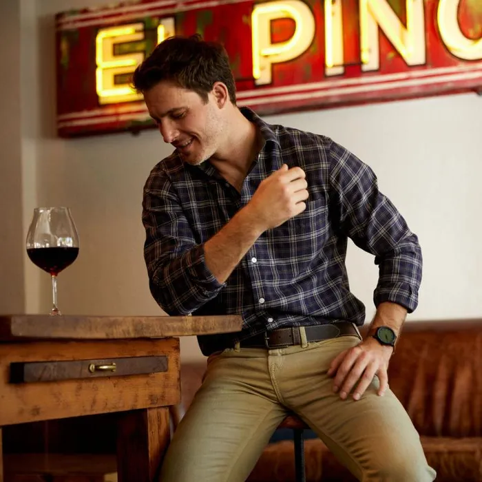 Men Button Down Shirts Ariat Clement Shirt Navy Plaid Men Button Down Shirts Ariat Clement Shirt Navy Plaid