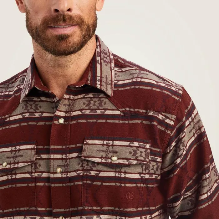 Men Button Down Shirts Ariat Hendrie Retro Fit Shirt Cherry Mahogany Men Button Down Shirts Ariat Hendrie Retro Fit Shirt Cherry Mahogany