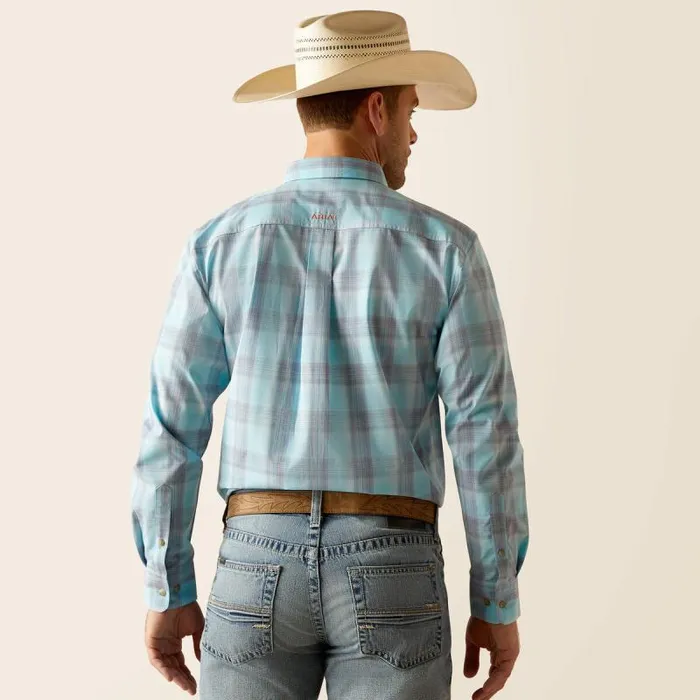 Men Button Down Shirts Ariat Pro Series Kane Classic Fit Shirt Sky Men Button Down Shirts Ariat Pro Series Kane Classic Fit Shirt Sky
