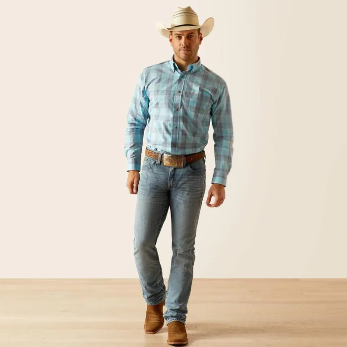 Men Button Down Shirts Ariat Pro Series Kane Classic Fit Shirt Sky Men Button Down Shirts Ariat Pro Series Kane Classic Fit Shirt Sky