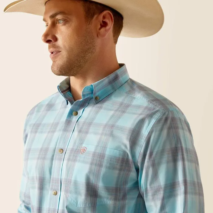 Men Button Down Shirts Ariat Pro Series Kane Classic Fit Shirt Sky Men Button Down Shirts Ariat Pro Series Kane Classic Fit Shirt Sky