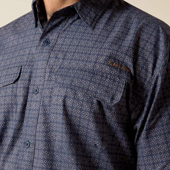 Men Button Down Shirts Ariat VentTEK Outbound Classic Fit Shirt Mood Indigo Men Button Down Shirts Ariat VentTEK Outbound Classic Fit Shirt Mood Indigo