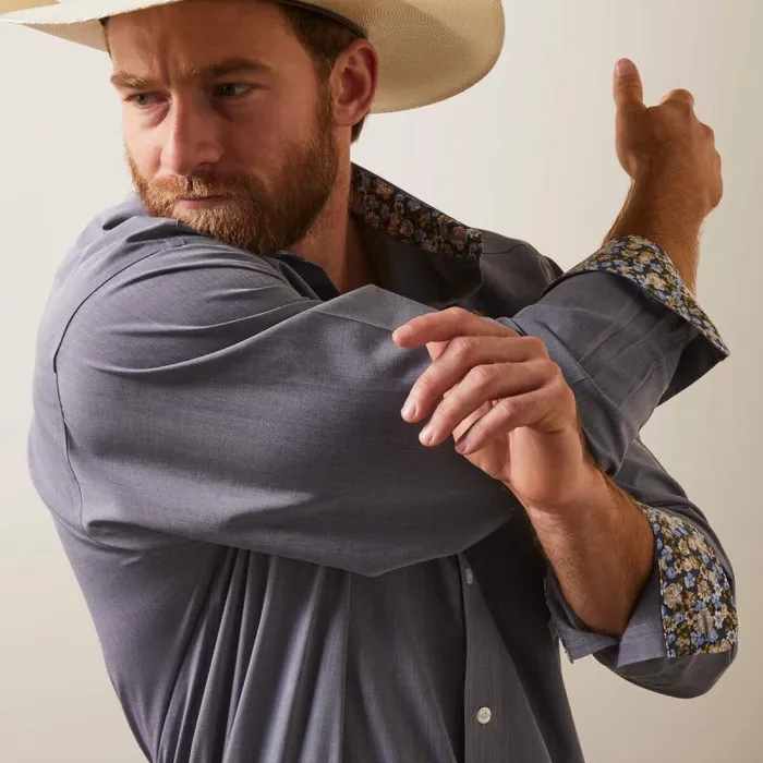 Men Button Down Shirts Ariat Wrinkle Free Solid Pinpoint Oxford Classic Fit Shirt Mood Indigo Men Button Down Shirts Ariat Wrinkle Free Solid Pinpoint Oxford Classic Fit Shirt Mood Indigo