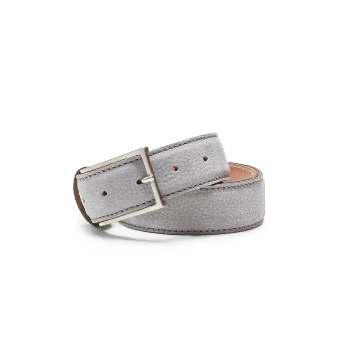 Men Cintura In Pelle Grey Fratelli Rossetti Belts