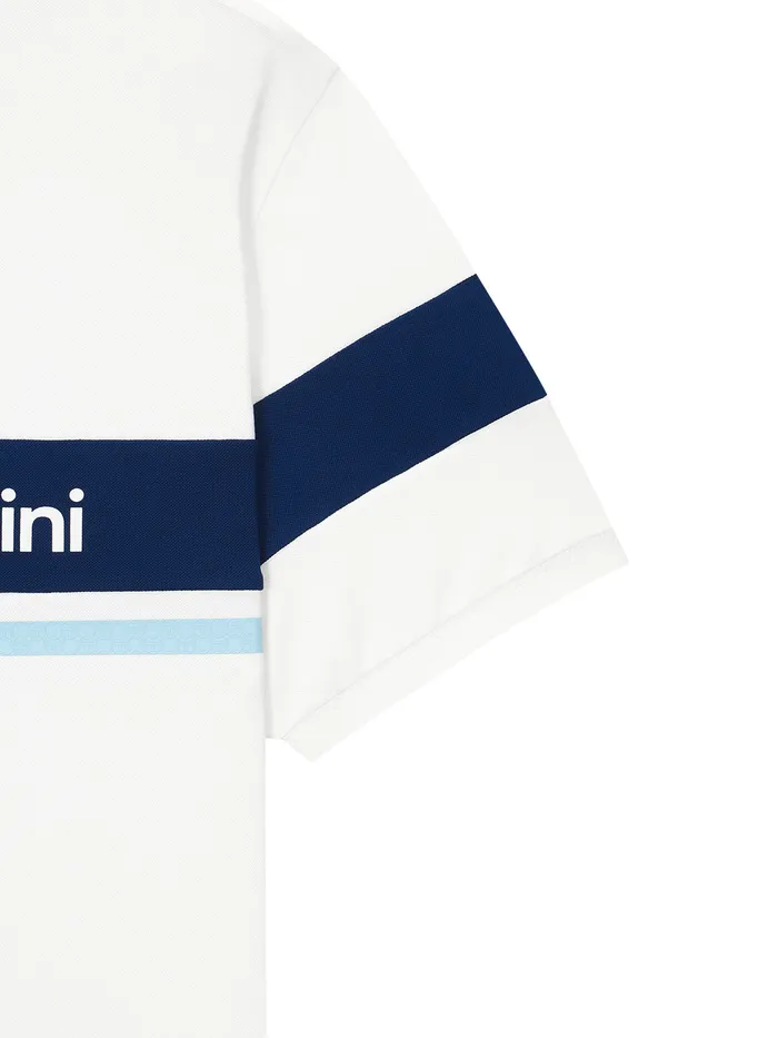 Men Court Styles Sergio Tacchini Damarindo Polo Shirt Off White Navy