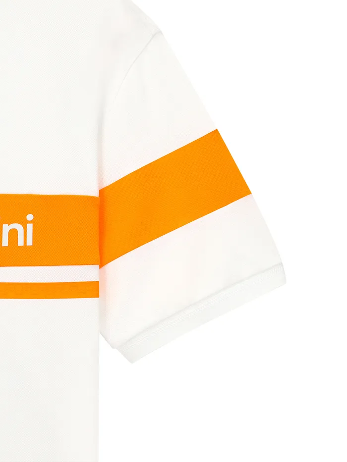 Men Court Styles Sergio Tacchini Damarindo Polo Shirt Off White Orange