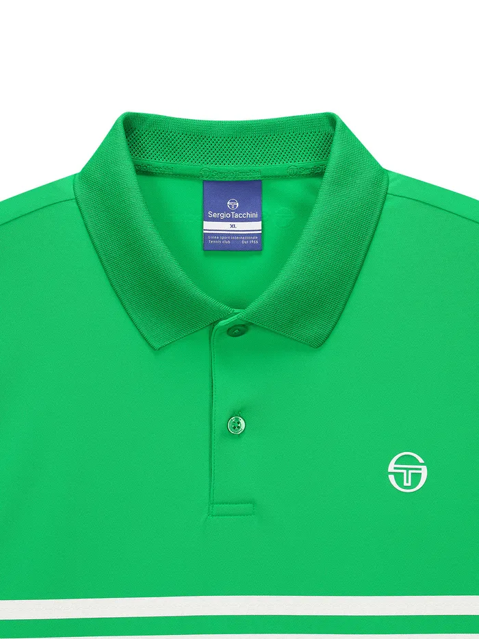 Men Court Styles Sergio Tacchini Essential Damarindo Polo Shirt Green