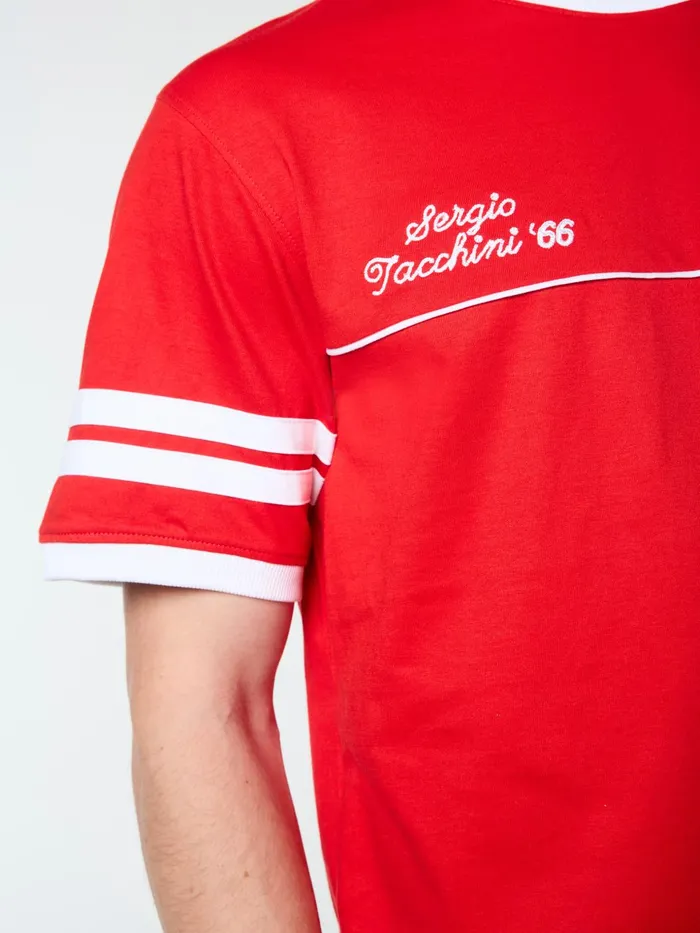 Men Court Styles Sergio Tacchini Orion Davis Ringer Tee Adrenaline RushWhite