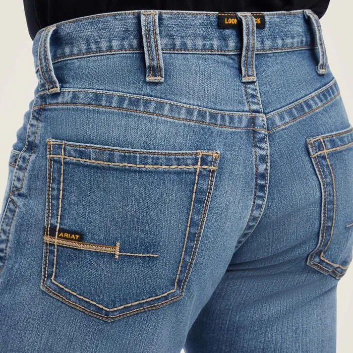Men Denim Ariat Rebar M4 Low Rise DuraStretch Edge Boot Cut Jean Ventura Men Denim Ariat Rebar M4 Low Rise DuraStretch Edge Boot Cut Jean Ventura