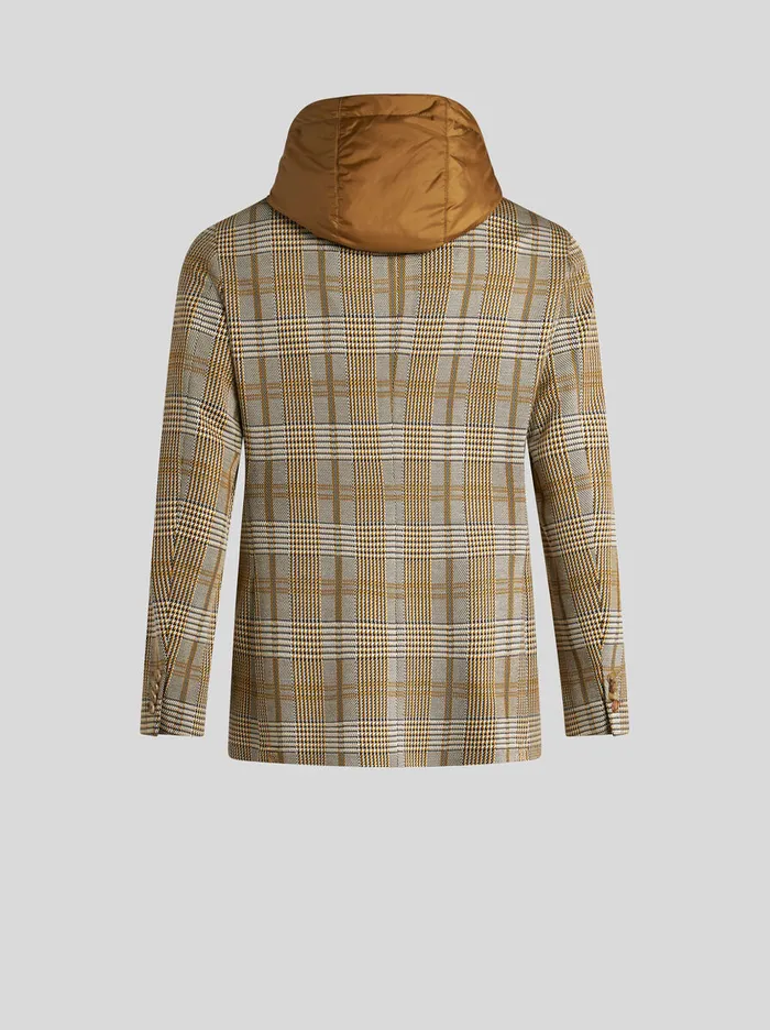 Men Etro Jackets Check Blazer With Removable Bib Beige Men Etro Jackets Check Blazer With Removable Bib Beige