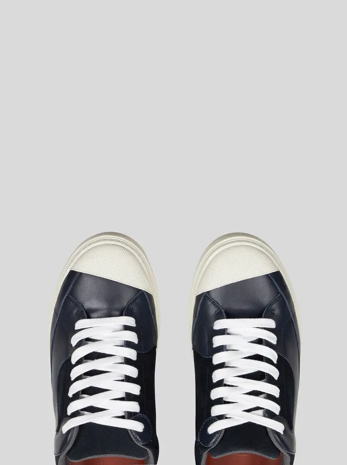 Men Etro Sneakers Leather Sneakers Navy Blue Men Etro Sneakers Leather Sneakers Navy Blue