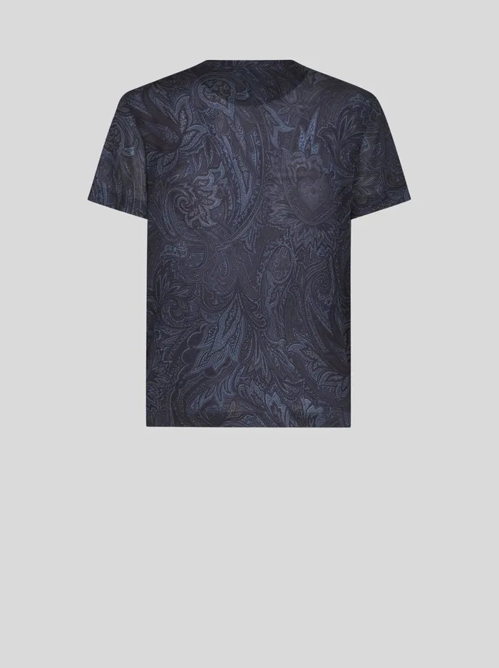 Men Etro TShirt And Sweatshirts PaisleyPrint TShirt Navy Blue Men Etro TShirt And Sweatshirts PaisleyPrint TShirt Navy Blue