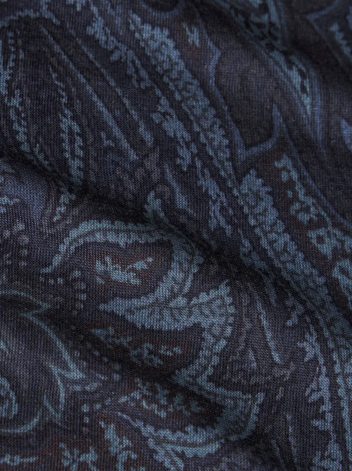Men Etro TShirt And Sweatshirts PaisleyPrint TShirt Navy Blue Men Etro TShirt And Sweatshirts PaisleyPrint TShirt Navy Blue