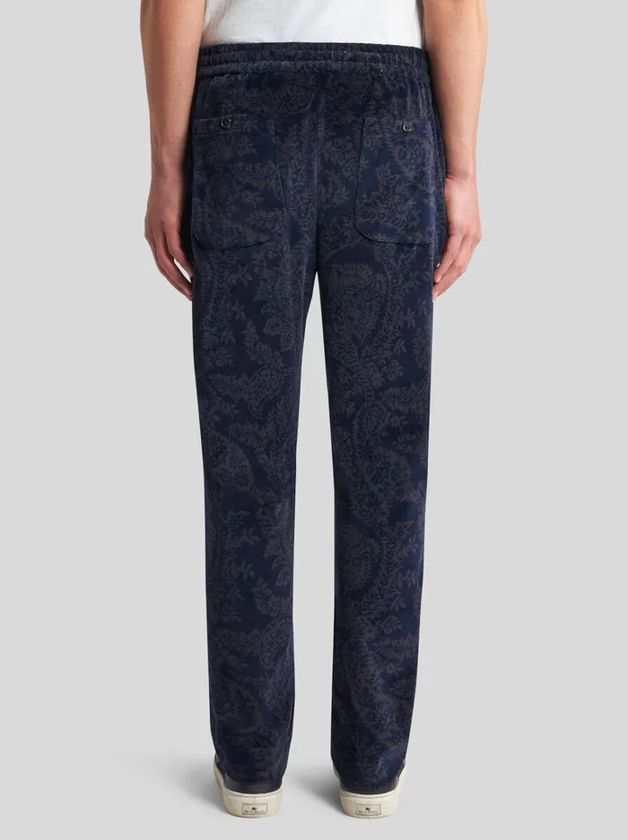 Men Etro Trousers Paisley Trousers Navy Blue Men Etro Trousers Paisley Trousers Navy Blue