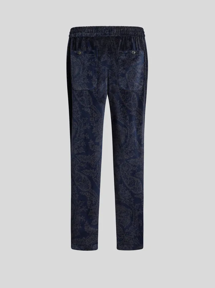 Men Etro Trousers Paisley Trousers Navy Blue Men Etro Trousers Paisley Trousers Navy Blue