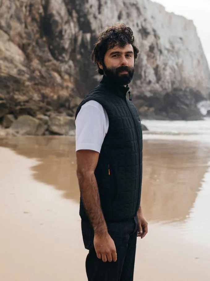 Men Firecrest Gilet Black Finisterre Jackets Coats and Gilets
