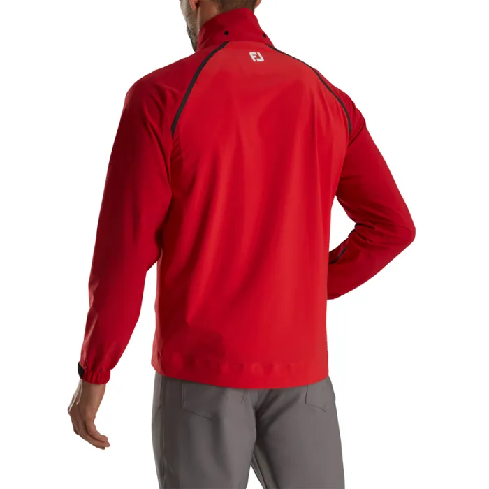 Men FootJoy Outer Layers HydroTour Rain Jacket 8211 FJ Tour Logo Red Tonal Men FootJoy Outer Layers HydroTour Rain Jacket 8211 FJ Tour Logo Red Tonal