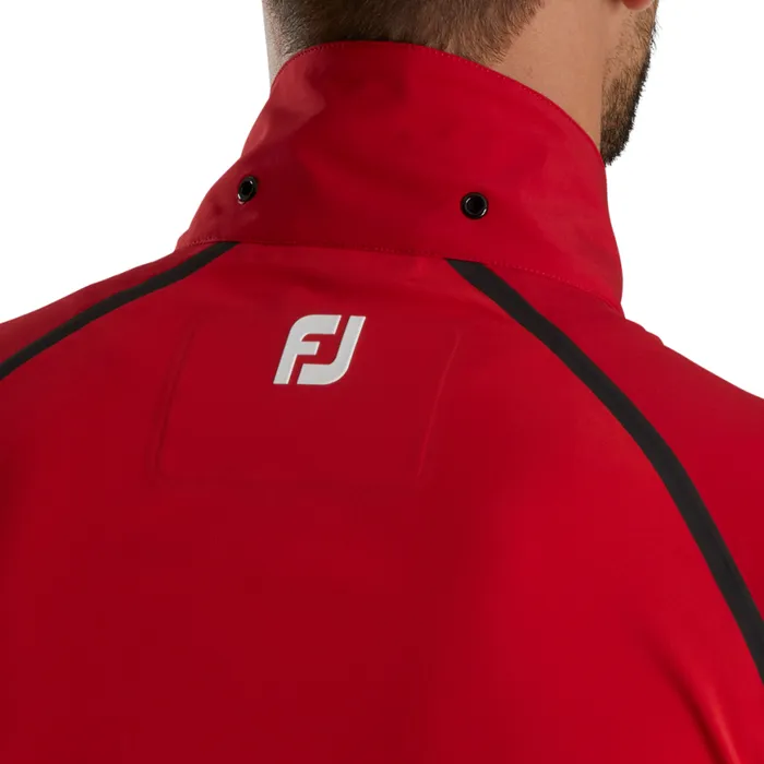 Men FootJoy Outer Layers HydroTour Rain Jacket 8211 FJ Tour Logo Red Tonal Men FootJoy Outer Layers HydroTour Rain Jacket 8211 FJ Tour Logo Red Tonal