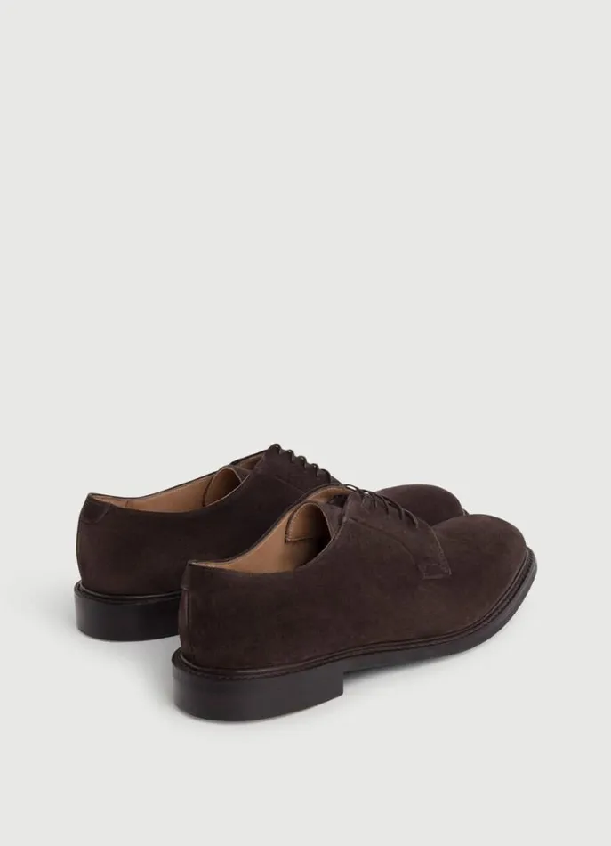 Men Formal Shoes Hackett London Suede Derby Shoes Brown
