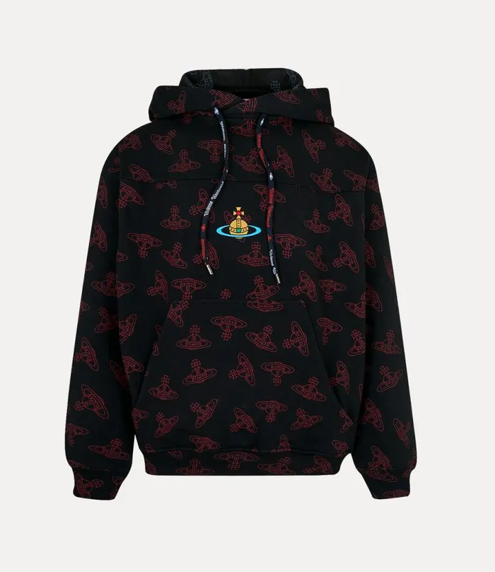 Men Fresh Hoodie Blackred Vivienne Westwood Knitwear And Sweatshirts