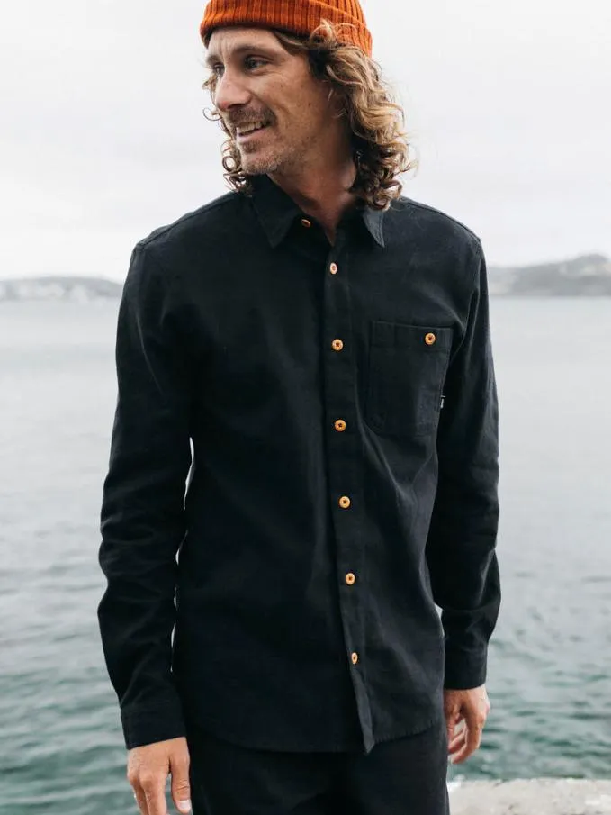 Men Gylly Shirt Black Finisterre Shirts