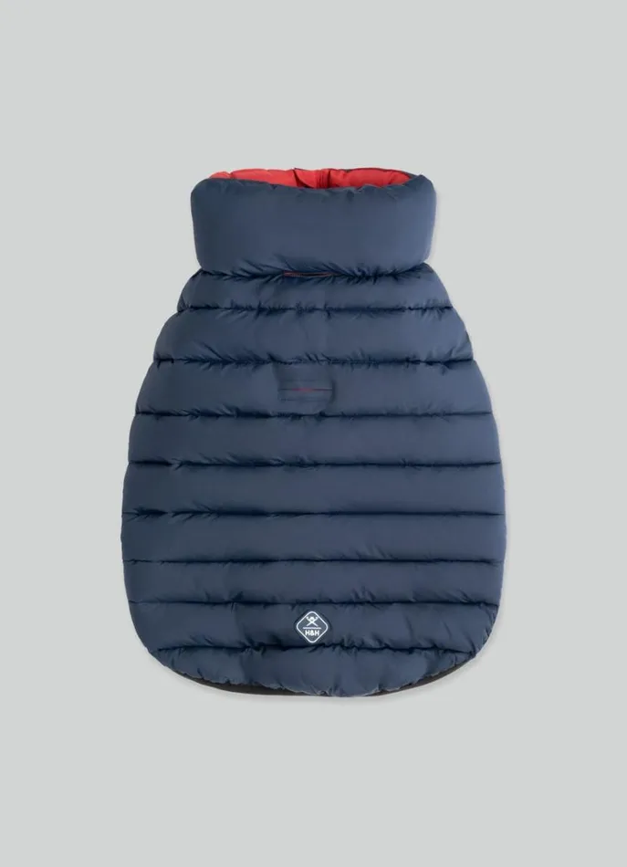 Men Hackett X Hugo and Hudson Hackett London Reversible Puffer Jacket For Dogs 8211 Medium Winenavy