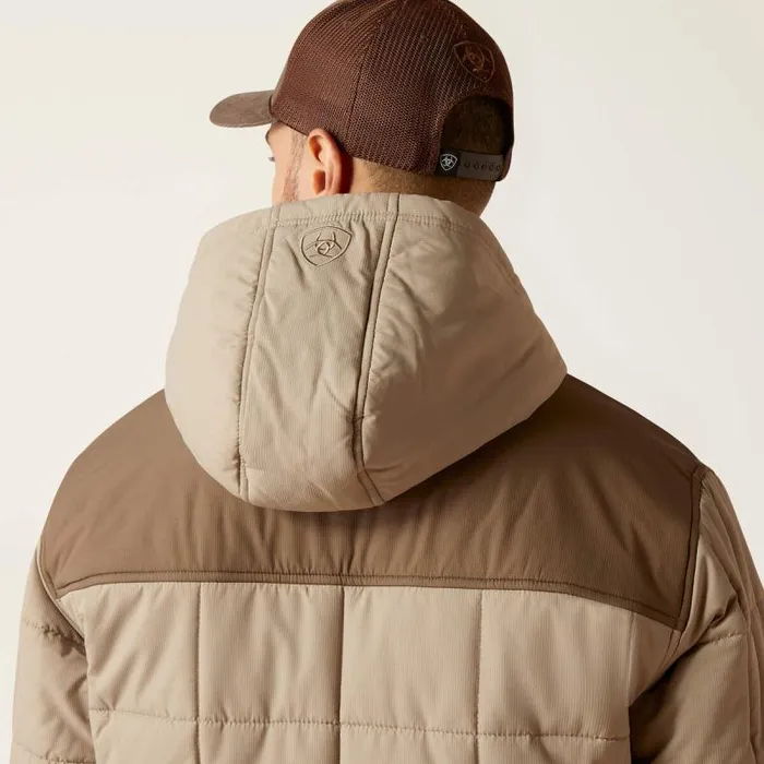 Men Jackets and Vests Ariat Crius Hooded Insulated Jacket Major Brownbrindle Men Jackets and Vests Ariat Crius Hooded Insulated Jacket Major Brownbrindle