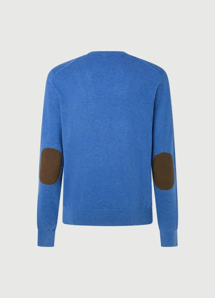Men Knitwear Hackett London Cotton And Cashmere Jumper French Blue