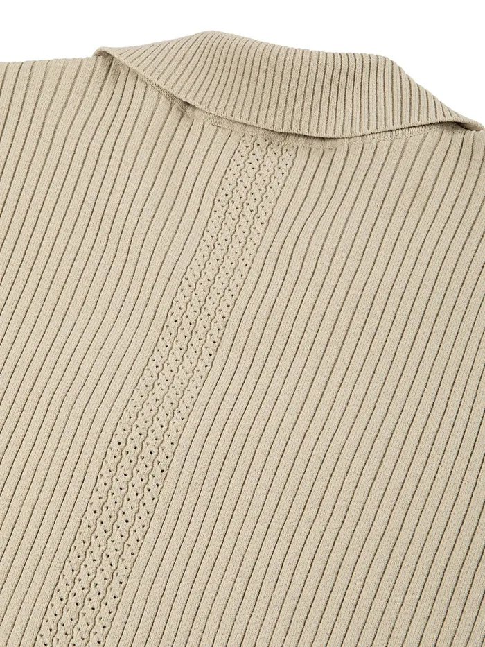 Men Knitwear Sergio Tacchini Magreta Rib Cardigan Humus