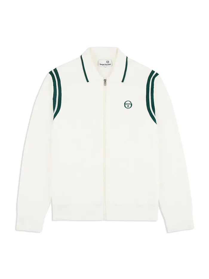 Men Knitwear Sergio Tacchini Palla Track Jacket Gardenia