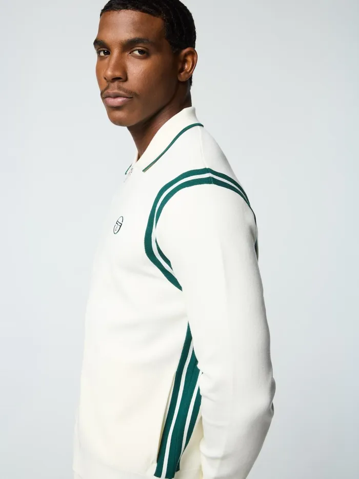 Men Knitwear Sergio Tacchini Palla Track Jacket Gardenia