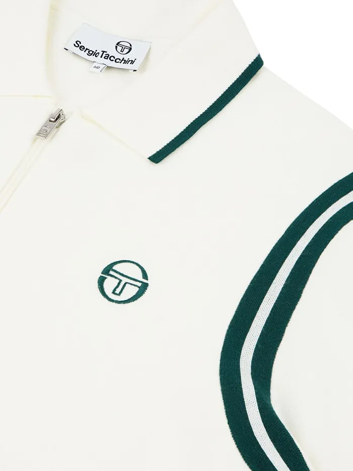 Men Knitwear Sergio Tacchini Palla Track Jacket Gardenia