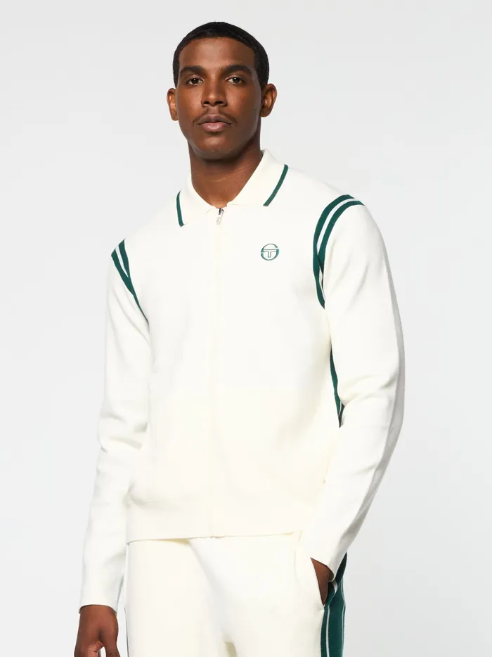 Men Knitwear Sergio Tacchini Palla Track Jacket Gardenia