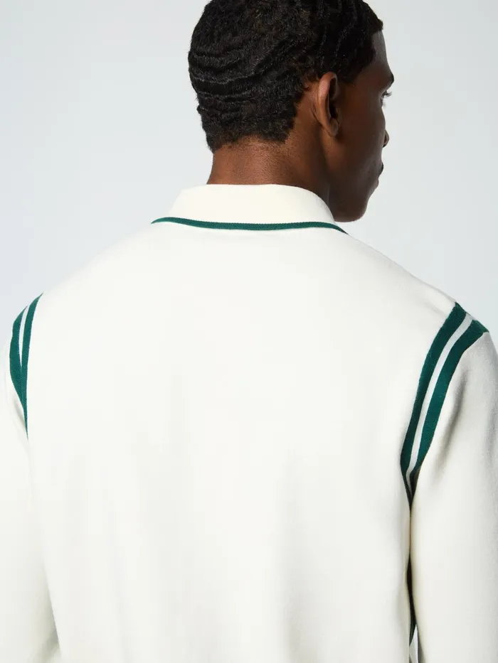 Men Knitwear Sergio Tacchini Palla Track Jacket Gardenia